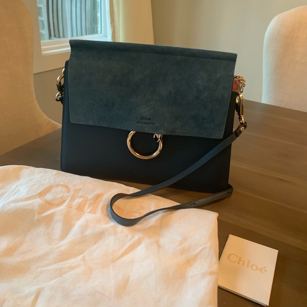 Chloe Suede and Leather Faye Crossbody Bag